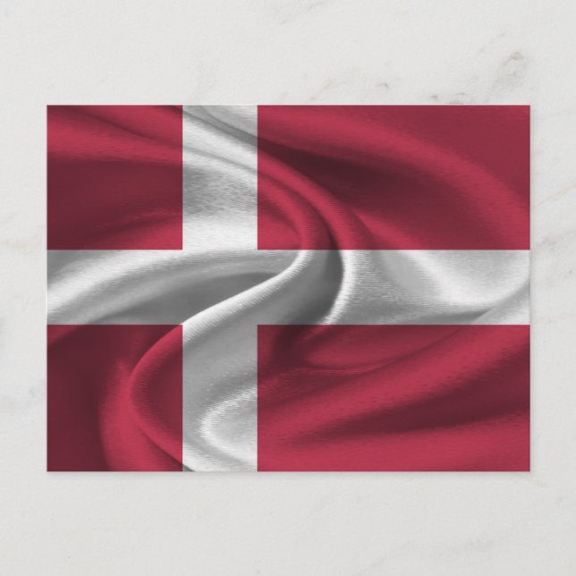 Danmark Flagga Vykort (Framsida)