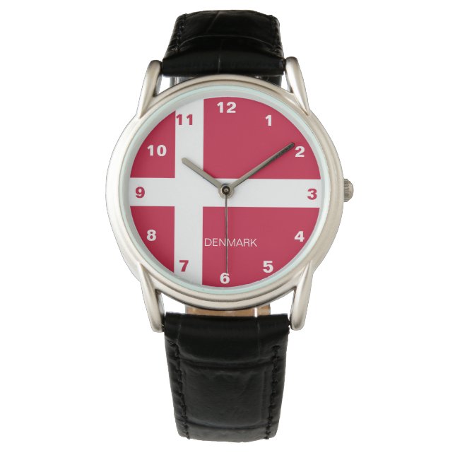 Danmark Flagga Watch Armbandsur (Framsida)