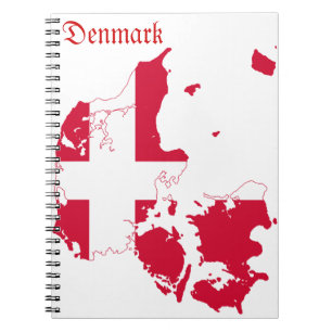 Danmark flaggakarta anteckningsbok