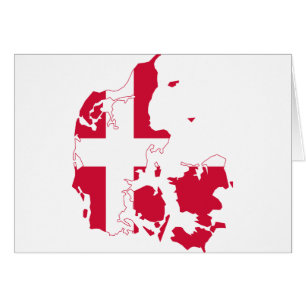 Danmark flaggakarta DK Hälsningskort