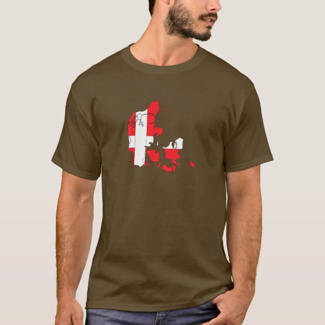 Danmark flaggakarta tröja (Framsida)