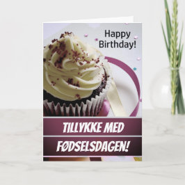 Danmark Fødselsdagskort Danish Grattis på födelsed Kort