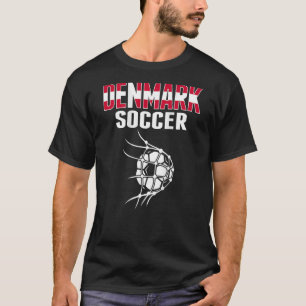 Danmark fotboll för fotboll i nettomål t shirt