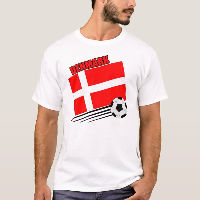 Danmark - fotbolllag t-shirt (Framsida)