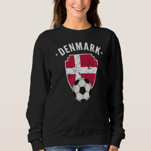 Danmark Fotbollsdanskt Pride i Flagga Danmark T Shirt