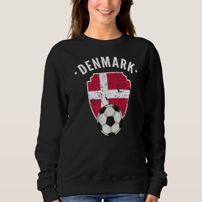 Danmark Fotbollsdanskt Pride i Flagga Danmark T Shirt (Framsida)