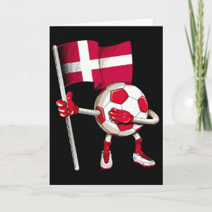 Danmark Fotbollströja Danska Flaggan Fotboll Dab R Kort