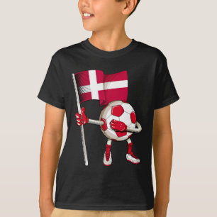 Danmark Fotbollströja Danska Flaggan Fotboll Dab R T Shirt