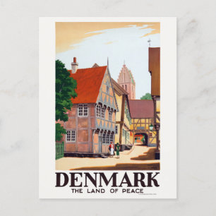 Danmark Freden Vintage affisch 1936 Vykort