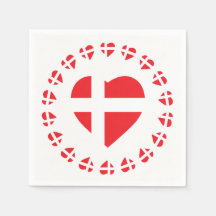 DANMARK HEART SHAPE FLAGGA