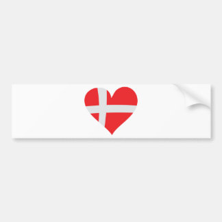 Danmark hjärtasymbol bildekal