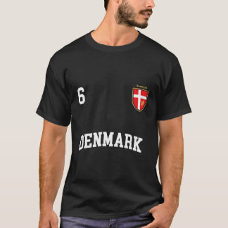 Danmark Hoodie nr 6 Dansk Flagga Danmar T Shirt