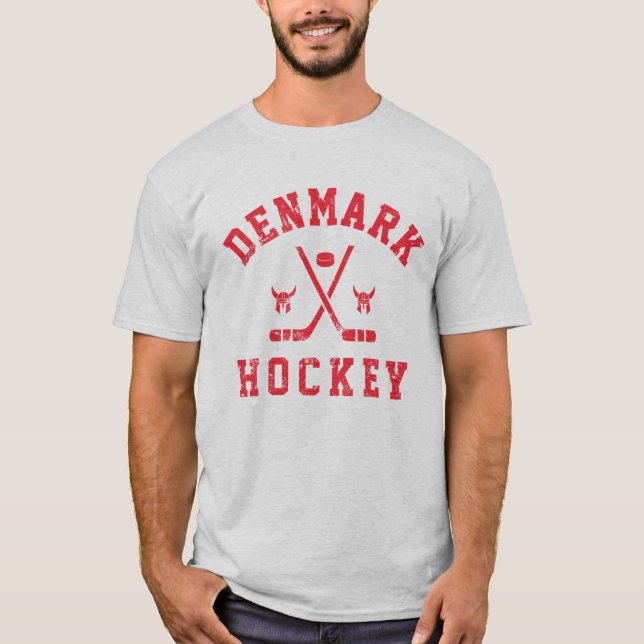 Danmark Ice Hockey T Shirt (Framsida)