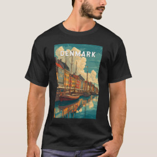 Danmark Illustration Resa Konst Vintage T Shirt