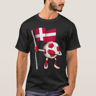 Danmark Jersey Danish Flagga Football Dab Roligt T Shirt