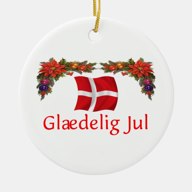 Danmark jul julgransprydnad keramik (Framsidan)