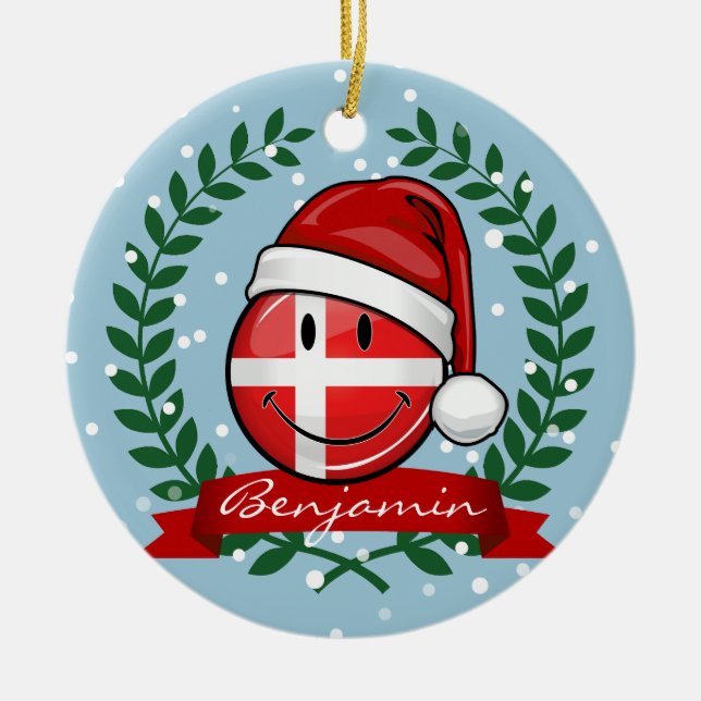 Danmark Jul | Julgransprydnad Keramik (Framsidan)