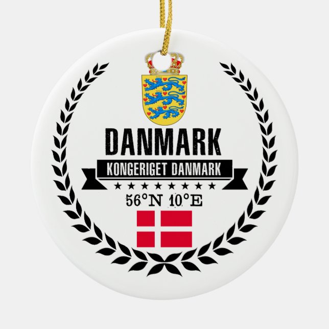 Danmark Julgransprydnad Keramik (Framsidan)