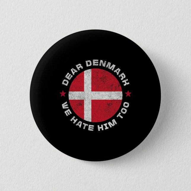 Danmark Kära Danmark Vi Hatade Också Honom Politis Knapp (Framsida)