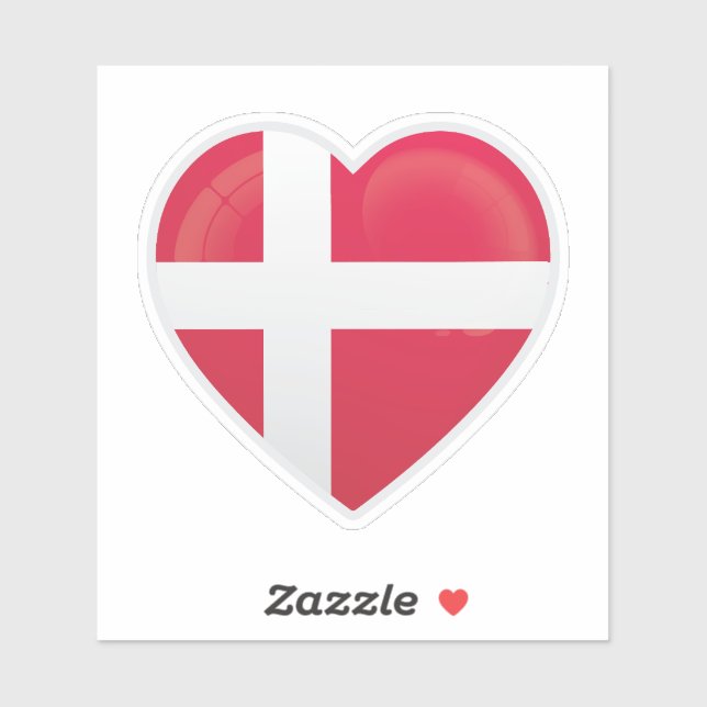 Danmark Kärlek Flagga Klistermärken (Ark)