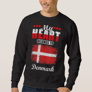 Danmark Kärlek mitt hjärta Tillhör till Danmark Lång Ärmad Tröja