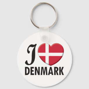 Danmark kärlek nyckelring