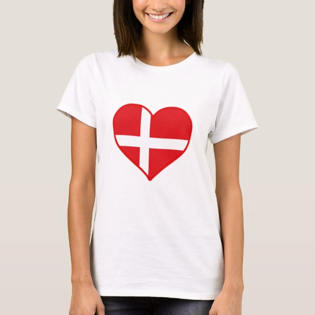 Danmark Kärlek Tee Shirt (Framsida)