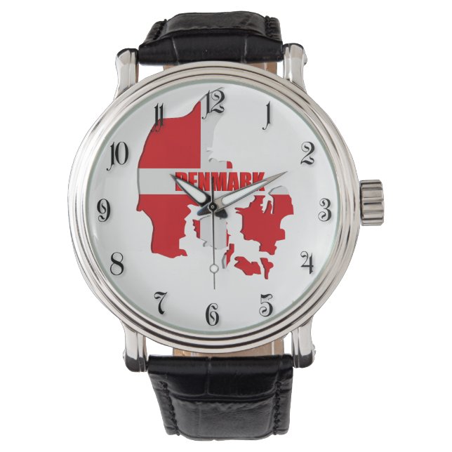 Danmark karta armbandsur (Framsida)