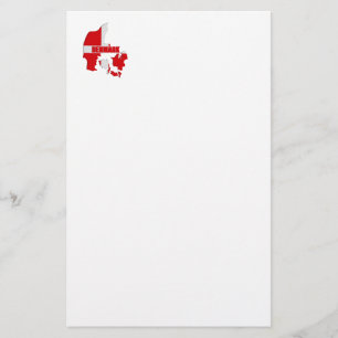 Danmark karta brevpapper