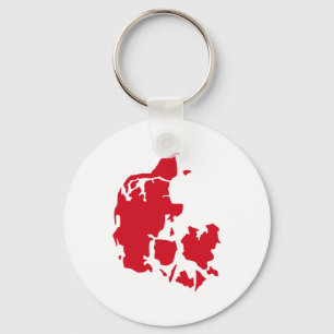 Danmark karta nyckelring