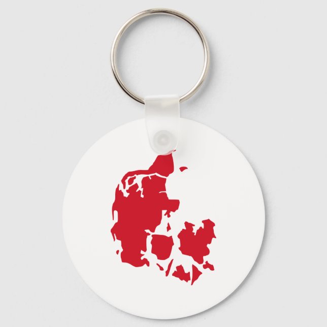 Danmark Karta Nyckelring (Framsida)