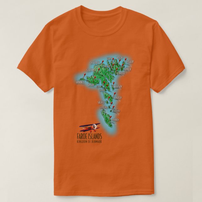 Danmark karta t shirt (Design framsida)