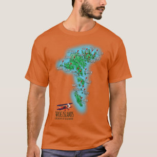 Danmark karta t shirt