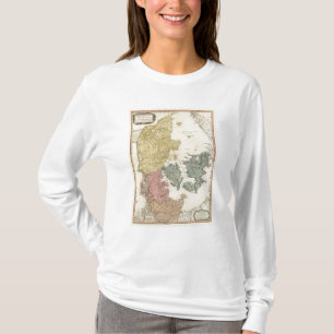Danmark kartbokkarta t-shirt