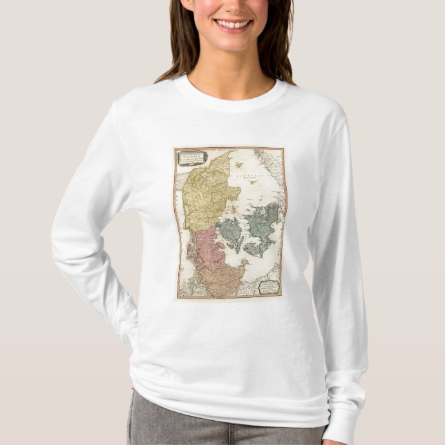 Danmark kartbokkarta tröja (Framsida)