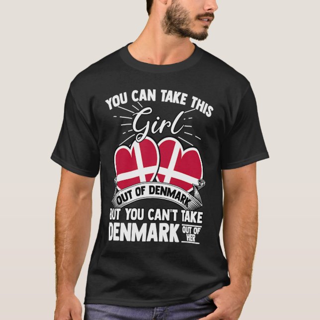 Danmark Köpenhamn Barns danska danska T Shirt (Framsida)