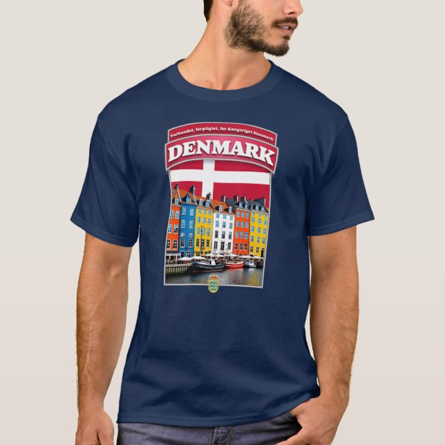 Danmark Köpenhamn Europa T Shirt (Framsida)