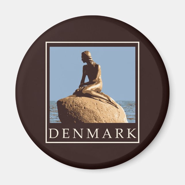 Danmark Lilla Sjöjungfru Magnet (Framsidan)