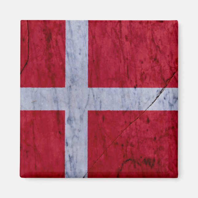 Danmark Marble Stone Magnet (Framsidan)