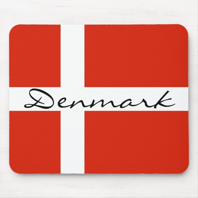 Danmark med Dannebrog Musmatta (Framsidan)