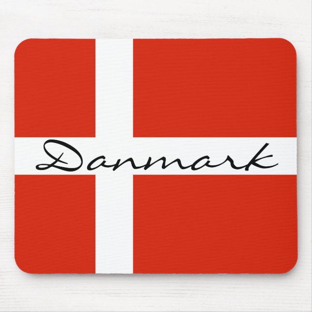 Danmark med Dannebrog Musmatta (Framsidan)