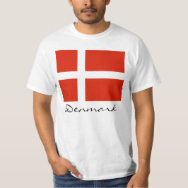 Danmark med Dannebrog Tee Shirt