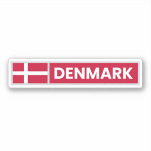 Danmark Nationellt Flagga Klistermärken