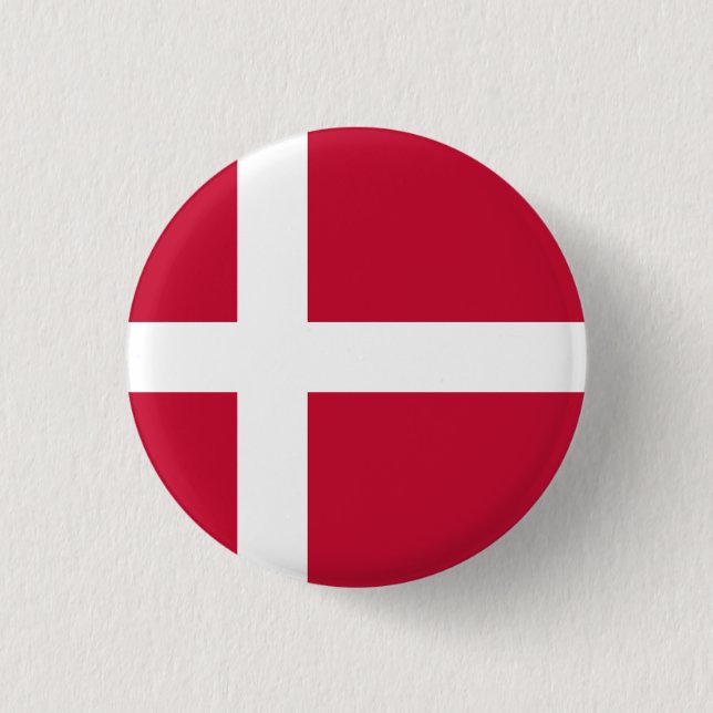 Danmark Nationellt Flagga Knapp (Framsida)