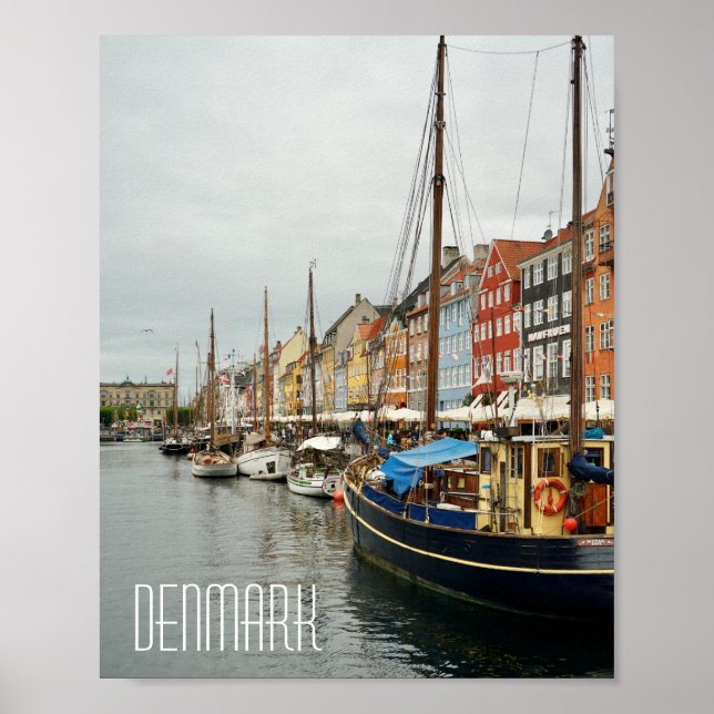 Danmark, Nyhavn-gatubåtar Poster (Framsidan)