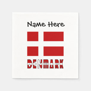 Danmark och dansk flagga personlig pappersservett