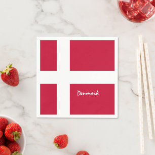 Danmark och flagga party mode /sport fläkt pappersservett