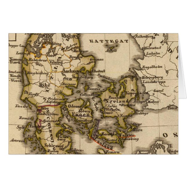 Danmark och Island 2 Hälsningskort (Framsidan Horizontal)