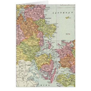 Danmark och Island Hälsningskort