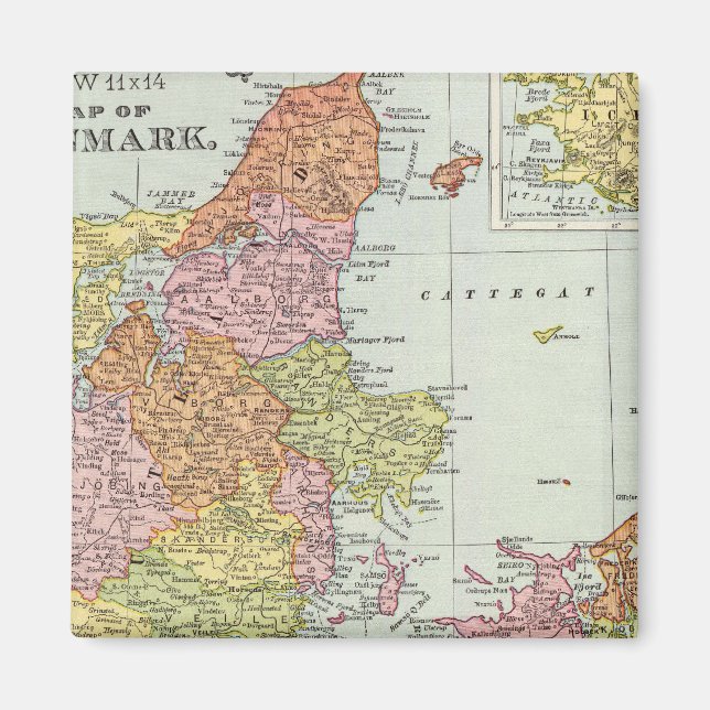 Danmark och Island Magnet (Framsidan)